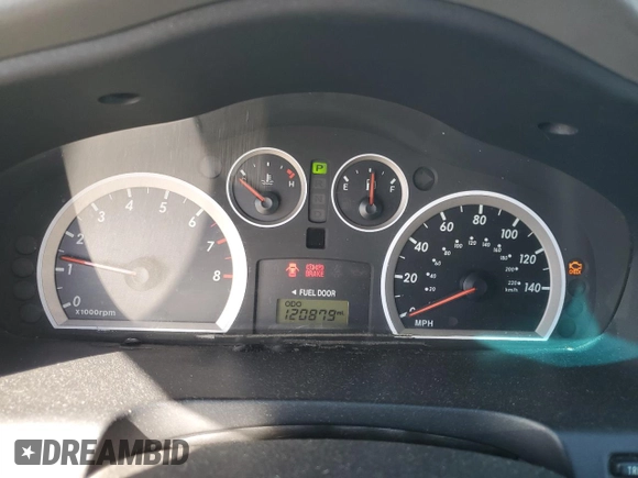 2005 Hyundai Santa Fe GLS with VIN KM8SC73D95U920289, listed as a Copart auction lot 72816834 with 120,879 mi miles and Salvage Title. Bid and sale history available at carsss.com. Image 9.