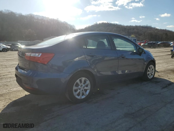 2016 Kia Rio LX with VIN KNADM4A39G6670205, listed as a Copart auction lot 49879805 with 97,371 mi miles and Salvage Title. Bid and sale history available at carsss.com. Image 3.