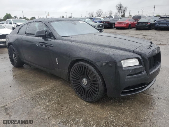 2015 Rolls-Royce Wraith with VIN SCA665C53FUX85085, listed as a Copart auction lot 45003615 with 54,918 mi miles and Salvage Title. Bid and sale history available at carsss.com. Image 4.