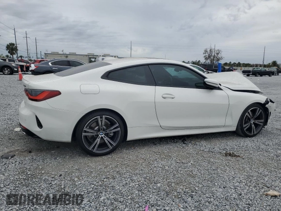 2023 BMW 4 Series 430i with VIN WBA53AP00PCL74865, listed as a Copart auction lot 89057895 with 9,000 mi miles and Salvage title. Bid and sale history available at DreamBid. Image 3.