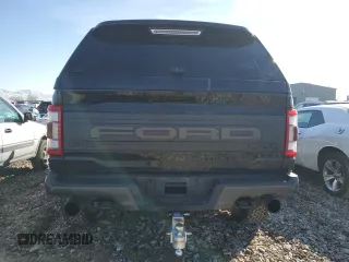 2022 Ford F-150 Raptor with VIN 1FTFW1RG5NFC08605, listed as a Copart auction lot 46548345 with 104,641 mi miles and Salvage Title. Bid and sale history available at carsss.com. Image 6.