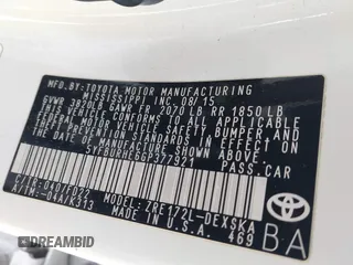 2016 Toyota Corolla L с VIN 5YFBURHE6GP377921, выставлен на аукционе IAAI как лот 41263062 с пробегом 106 590 миль миль и . История ставок и продаж доступна на DreamBid. Изображение 9.