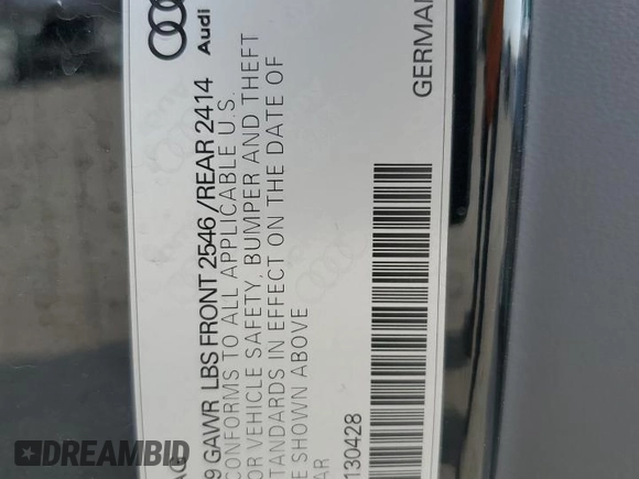 2018 Audi S5 Premium Plus z VIN WAUP4AF50JA130428, wystawiony jako Copart lot #48885195 z przebiegiem 83 420 mil mil oraz Szkoda całkowita • Salvage title. Historia ofert i sprzedaży dostępna na DreamBid. Obrazek 12.