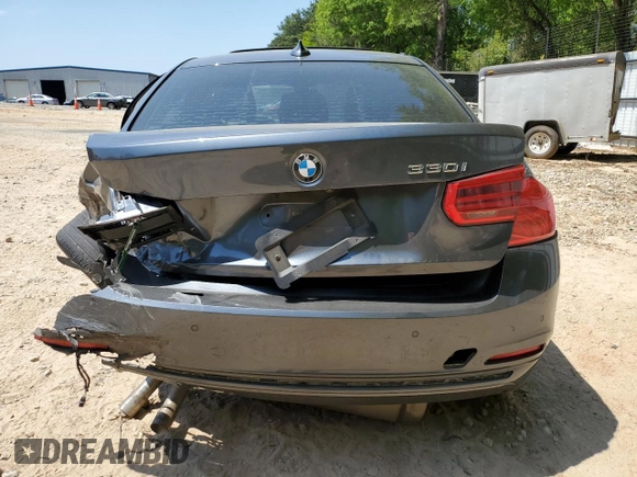 2018 BMW 3 Series 330i with VIN WBA8B9G55JNU99642, listed as a Copart auction lot 53822805 with 142,833 mi miles and Salvage title. Bid and sale history available at DreamBid. Image 6.