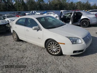 2008 Mercury Milan Premier with VIN 3MEHM08Z08R623011, listed as a Copart auction lot 43247065 with 201,476 mi miles and Salvage Title. Bid and sale history available at carsss.com. Image 4.