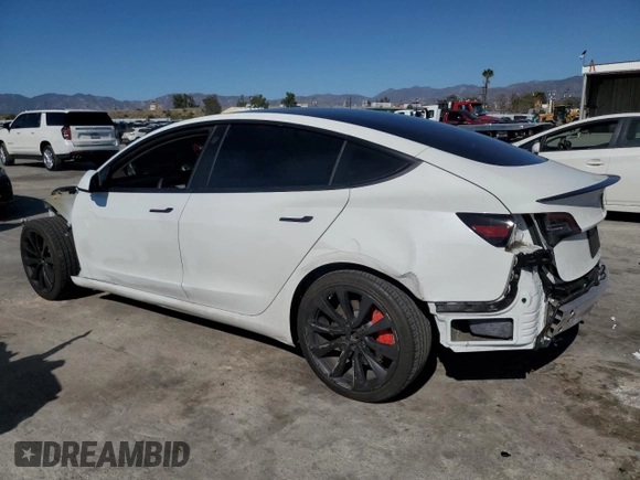 2019 Tesla Model 3 Mid Range with VIN 5YJ3E1EA6KF509987, listed as a Copart auction lot 46117565 with 64,042 mi miles and Salvage Title. Bid and sale history available at carsss.com. Image 2.