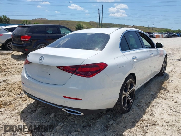 2024 Mercedes-Benz C 300 with VIN W1KAF4GB5RR233937, listed as a IAAI auction lot 41974579 with 2,956 mi miles and . Bid and sale history available at DreamBid. Image 4.