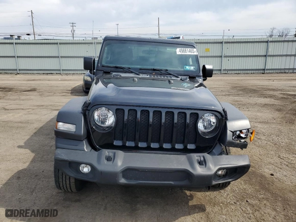 2021 Jeep Wrangler Unlimited Willys Sport with VIN 1C4HJXDG2MW564638, listed as a Copart auction lot 49881465 with 44,972 mi miles and Salvage Title. Bid and sale history available at carsss.com. Image 5.