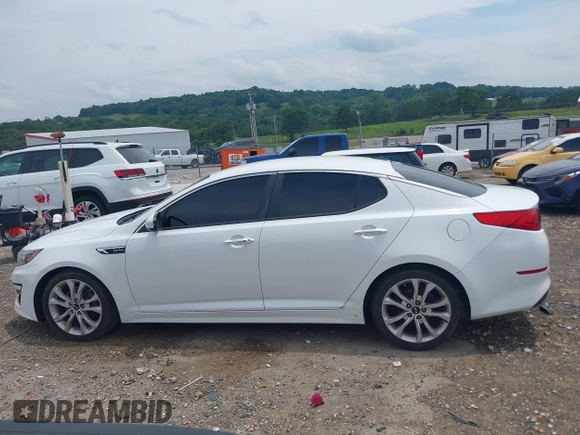 2015 Kia Optima SX Turbo with VIN 5XXGR4A61FG438242, listed as a IAAI auction lot 42344818 with 157,098 mi miles and . Bid and sale history available at DreamBid. Image 14.
