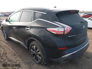 2015 Nissan Murano S with VIN 5N1AZ2MH6FN277457, listed as a IAAI auction lot 41410717 with 109,498 mi miles. Bid and sale history available at carsss.com. Image 3.