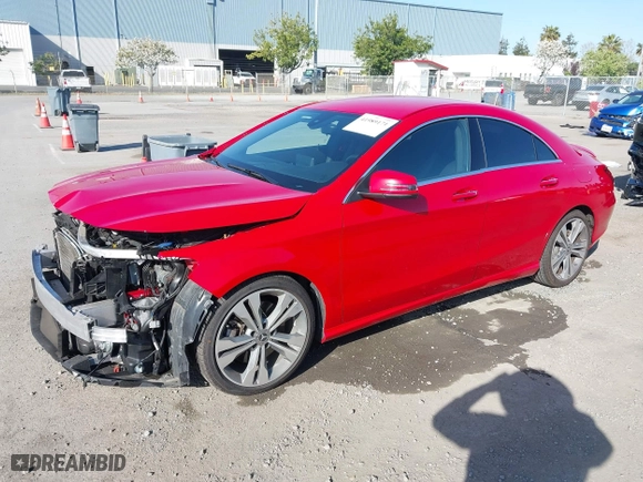 2018 Mercedes-Benz CLA with VIN WDDSJ4EBXJN576793, listed as a IAAI auction lot 41989171 with 49,568 mi miles. Bid and sale history available at carsss.com. Image 2.