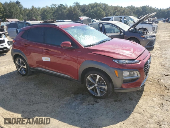 2020 Hyundai Kona Ultimate with VIN KM8K53A57LU428372, listed as a Copart auction lot 79446314 with 0 mi miles and Non Repairable. Bid and sale history available at carsss.com. Image 4.