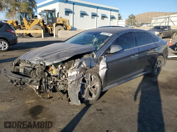 2018 Hyundai Sonata Hybrid Limited with VIN KMHE34L39JA085759, listed as a Copart auction lot 75012704 with 112,322 mi miles and Salvage Title. Bid and sale history available at carsss.com. Image 1.