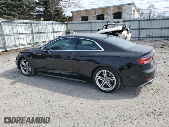 2018 Audi S5 Premium Plus z VIN WAUP4AF50JA130428, wystawiony jako Copart lot #48885195 z przebiegiem 83 420 mil mil oraz Szkoda całkowita • Salvage title. Historia ofert i sprzedaży dostępna na DreamBid. Obrazek 2.