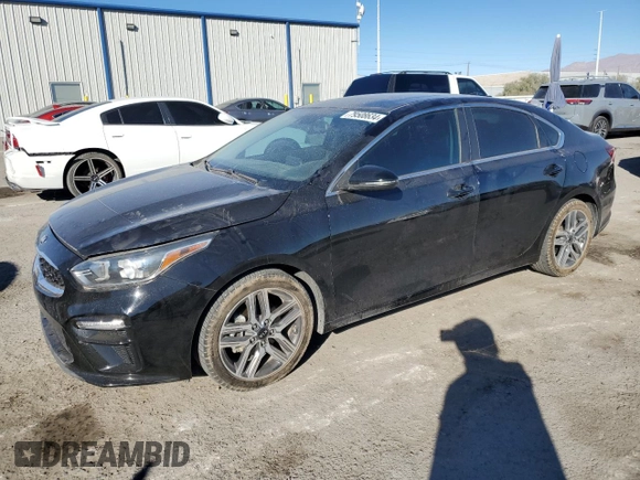 2021 Kia Forte EX with VIN 3KPF54AD7ME322040, listed as a Copart auction lot 79508634 with 60,686 mi miles and Salvage Title. Bid and sale history available at DreamBid. Image 1.