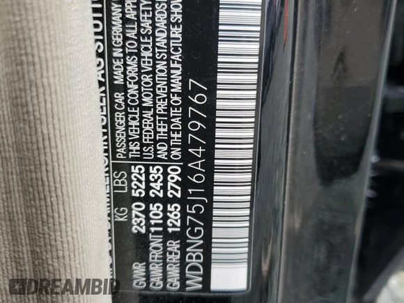 2006 Mercedes-Benz S 500 z VIN WDBNG75J16A479767, wystawiony jako Copart lot #85027454 z przebiegiem 170 381 mil mil oraz Czysty tytuł • Clean title. Historia ofert i sprzedaży dostępna na DreamBid. Obrazek 12.