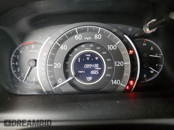 2016 Honda CR-V SE with VIN 5J6RM4H4XGL125620, listed as a Copart auction lot 49129505 with 89,438 mi miles and Salvage Title. Bid and sale history available at carsss.com. Image 9.