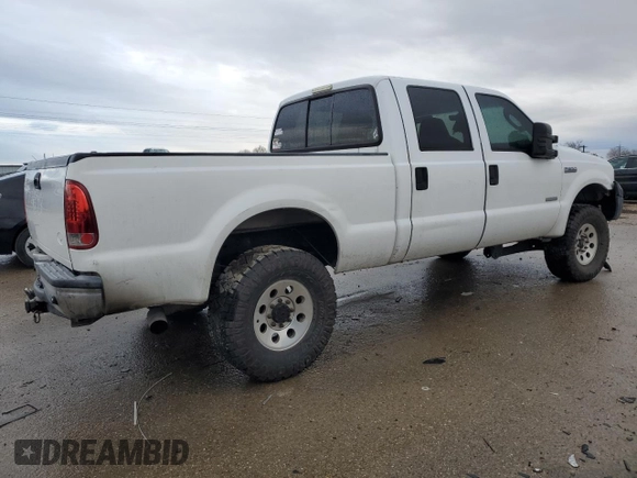 2005 Ford F-250 XL with VIN 1FTSW20P45ED38950, listed as a Copart auction lot 85577784 with 171,165 mi miles and Salvage Title. Bid and sale history available at DreamBid. Image 3.