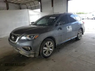 2018 Nissan Pathfinder S with VIN 5N1DR2MN8JC664549, listed as a Copart auction lot 57761455 with 109,638 mi miles and Salvage title. Bid and sale history available at DreamBid. Image 1.