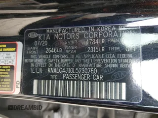 2020 Kia Cadenza Technology with VIN KNALC4J10L5230760, listed as a Copart auction lot 44686275 with 67,340 mi miles and Salvage Title. Bid and sale history available at carsss.com. Image 12.