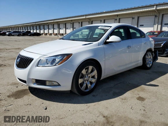 2013 Buick Regal Turbo Premium 2 with VIN 2G4GT5GV6D9192679, listed as a Copart auction lot 48308015 with 96,778 mi miles and Salvage Title. Bid and sale history available at carsss.com. Image 1.