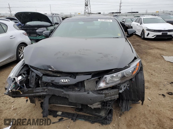 2015 Kia Optima SX Turbo with VIN 5XXGR4A65FG380121, listed as a Copart auction lot 42238975 with 127,583 mi miles and Salvage Title. Bid and sale history available at carsss.com. Image 5.
