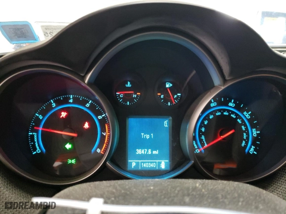 2011 Chevrolet Cruze LT w/1FL with VIN 1G1PE5S97B7220697, listed as a Copart auction lot 50567265 with 140,340 mi miles and Salvage Title. Bid and sale history available at carsss.com. Image 9.