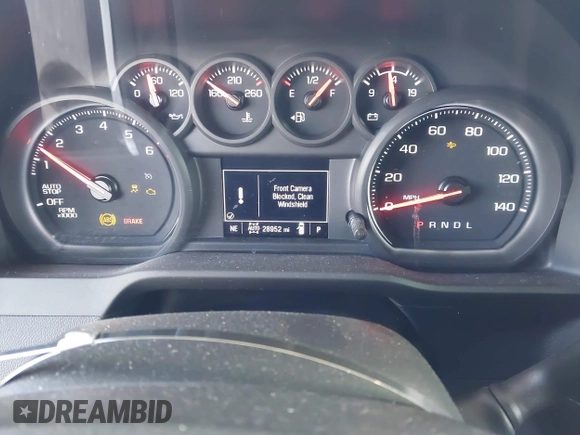 2022 Chevrolet Silverado 1500 Custom with VIN 3GCPDBEK5NG562651, listed as a IAAI auction lot 41539993 with 28,952 mi miles. Bid and sale history available at carsss.com. Image 7.