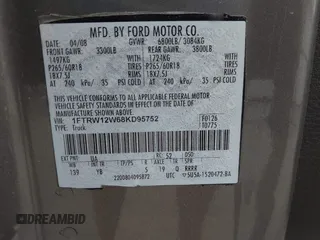 2008 Ford F-150 XL with VIN 1FTRW12W68KD95752, listed as a IAAI auction lot 41872451 with 188,078 mi miles. Bid and sale history available at carsss.com. Image 9.