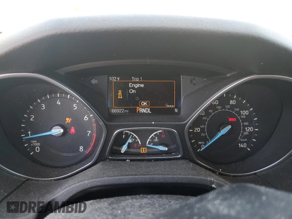 2017 Ford Focus SE with VIN 1FADP3K2XHL200929, listed as a Copart auction lot 53457345 with 66,922 mi miles and Salvage Title. Bid and sale history available at carsss.com. Image 9.