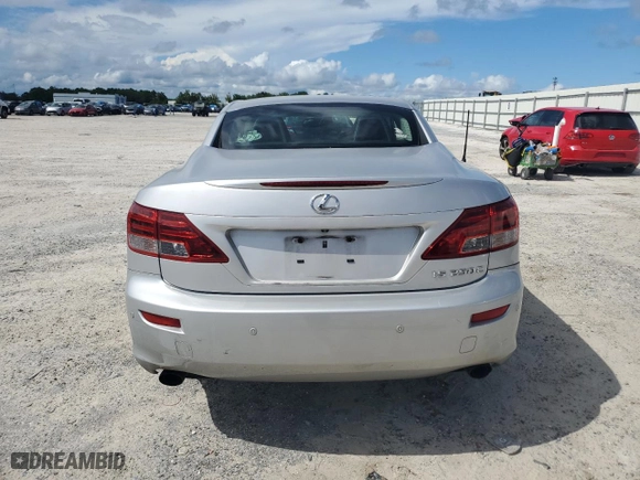 2011 Lexus IS 250C with VIN JTHFF2C23B2518711, listed as a Copart auction lot 68804444 with 221,020 mi miles and Salvage Title. Bid and sale history available at carsss.com. Image 6.