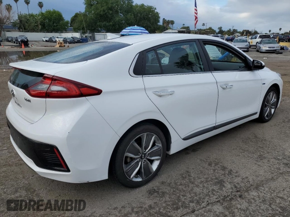 2017 Hyundai Ioniq Limited with VIN KMHC85LC8HU047253, listed as a Copart auction lot 48597485 with 137,003 mi miles and Salvage Title. Bid and sale history available at DreamBid. Image 3.