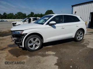 2021 Audi Q5 Premium Plus with VIN WA1BAAFY3M2112742, listed as a Copart auction lot 59876455 with 57,668 mi miles and Salvage title. Bid and sale history available at DreamBid. Image 1.