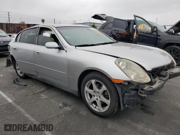 2003 Infiniti G35 w/Leather with VIN JNKCV51E73M016617, listed as a Copart auction lot 60571025 with 244,954 mi miles and Salvage title. Bid and sale history available at DreamBid. Image 4.