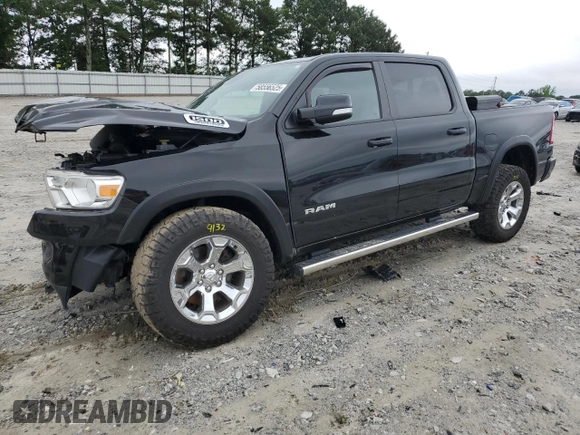 2022 Ram 1500 Big Horn with VIN 1C6SRFFT5NN448240, listed as a Copart auction lot 58556525 with 45,591 mi miles and Salvage title. Bid and sale history available at DreamBid. Image 1.
