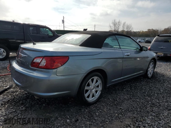 2008 Chrysler Sebring Limited with VIN 1C3LC65M48N573828, listed as a Copart auction lot 82612964 with 64,973 mi miles and Salvage Title. Bid and sale history available at carsss.com. Image 3.