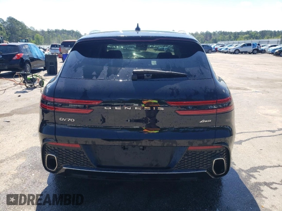 2024 Genesis GV70 2.5T with VIN 5NMMADTB3RH009680, listed as a Copart auction lot 56875265 with 10,588 mi miles and Salvage title. Bid and sale history available at DreamBid. Image 6.