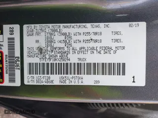 2019 Toyota Tundra 2WD SR5 with VIN 5TFEY5F10KX250294, listed as a IAAI auction lot 41917558 with 133,387 mi miles. Bid and sale history available at carsss.com. Image 9.