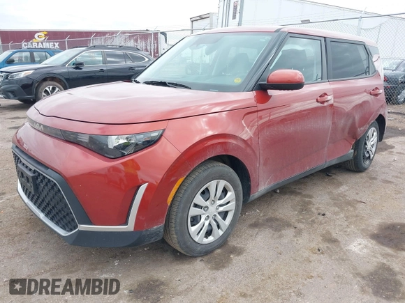 2024 Kia Soul S with VIN KNDJ23AU0R7916828, listed as a IAAI auction lot 41958588 with 35,518 mi miles and . Bid and sale history available at DreamBid. Image 2.