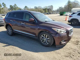 2015 Infiniti QX60 with VIN 5N1AL0MN0FC521448, listed as a Copart auction lot 48426595 with 155,248 mi miles and Salvage Title. Bid and sale history available at DreamBid. Image 4.