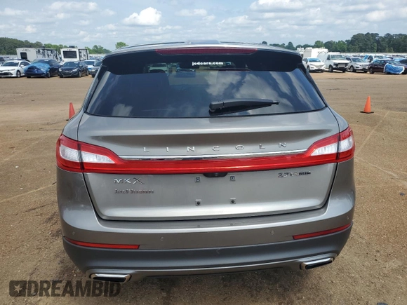 2016 Lincoln MKX Reserve with VIN 2LMTJ6LP9GBL83547, listed as a Copart auction lot 54585795 with 76,884 mi miles and Salvage Title. Bid and sale history available at carsss.com. Image 6.