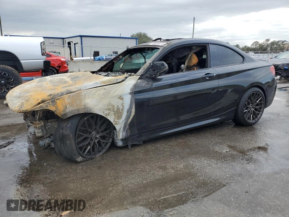 2015 BMW 2 Series M235i with VIN WBA1J7C59FV253733, listed as a Copart auction lot 86908474 with 0 mi miles and Non Repairable. Bid and sale history available at carsss.com. Image 1.