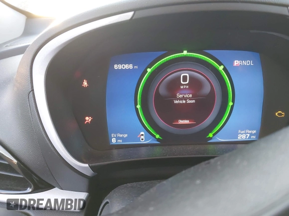 2017 Chevrolet Volt LT with VIN 1G1RA6S58HU152525, listed as a IAAI auction lot 41284058 with 69,066 mi miles. Bid and sale history available at carsss.com. Image 7.