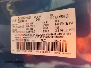 2005 Dodge 1500 SLT z VIN 1D7HU18D95J591540, wystawiony jako Copart lot #58260035 z przebiegiem 232 384 mil mil oraz Szkoda całkowita • Salvage title. Historia ofert i sprzedaży dostępna na DreamBid. Obrazek 12.