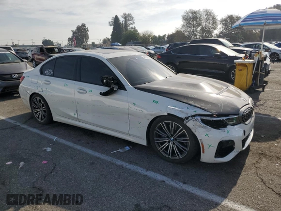 2021 BMW 3 Series M340i xDrive with VIN 3MW5U9J07M8B57210, listed as a Copart auction lot 86221464 with 50,810 mi miles and Salvage Title. Bid and sale history available at carsss.com. Image 4.