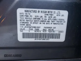 2012 Infiniti G25 Journey with VIN JN1DV6AP3CM812507, listed as a Copart auction lot 86781824 with 101,182 mi miles and Salvage Title. Bid and sale history available at DreamBid. Image 14.