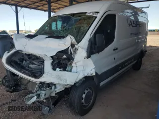 2018 Ford Transit z VIN 1FTYR2CM7JKA51973, wystawiony jako Copart lot #59139395 z przebiegiem Nie podano mil oraz Szkoda całkowita • Salvage title. Historia ofert i sprzedaży dostępna na DreamBid. Obrazek 1.
