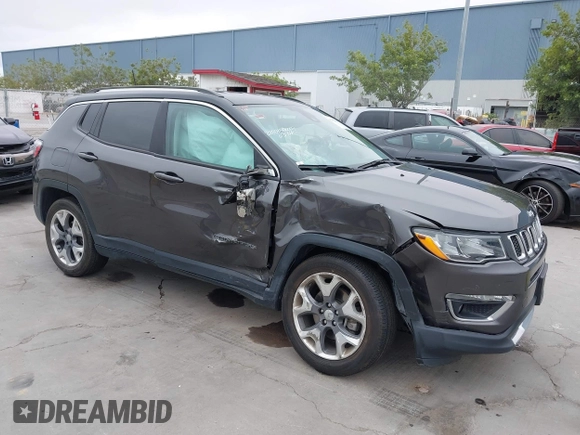 2021 Jeep Compass Limited with VIN 3C4NJCCB0MT571336, listed as a IAAI auction lot 42058191 with 53,039 mi miles and . Bid and sale history available at DreamBid. Image 1.