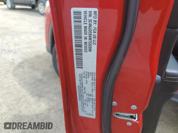2021 Jeep Compass 80th Anniversary with VIN 3C4NJDEBXMT532899, listed as a Copart auction lot 55304905 with 44,299 mi miles and Salvage title. Bid and sale history available at DreamBid. Image 12.