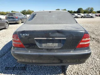 2000 Mercedes-Benz S-Class with VIN WDBNG70J1YA087950, listed as a Copart auction lot 72810344 with 160,530 mi miles and Salvage Title. Bid and sale history available at carsss.com. Image 6.